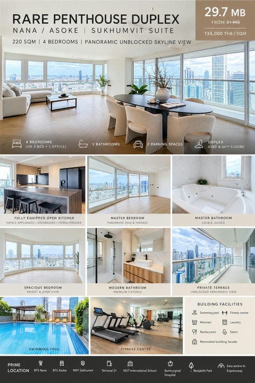 Penthouse · Floor 43-44 · 220 sqm — 30